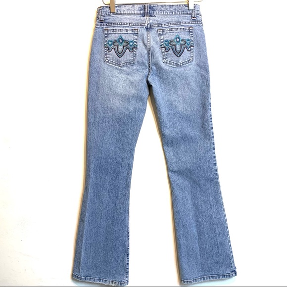 SO Stretch Embellished Jeans Turquoise Stitching - Picture 2 of 16